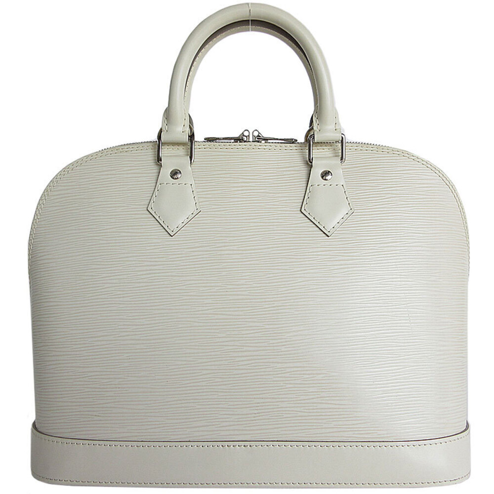 Louis Vuitton silver Alma Epi off white leather handbag